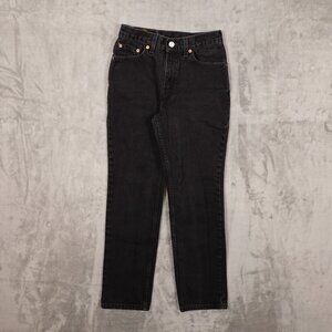Levi's jeans vintage 512 slim straight women juniors‎ 5 vintage black denim USA